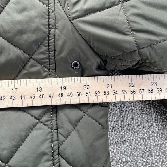 Zara Man Jacket XL Men Button Front with Pockets Quilted Green Long Sleeve Warm - Picture 6 of 16